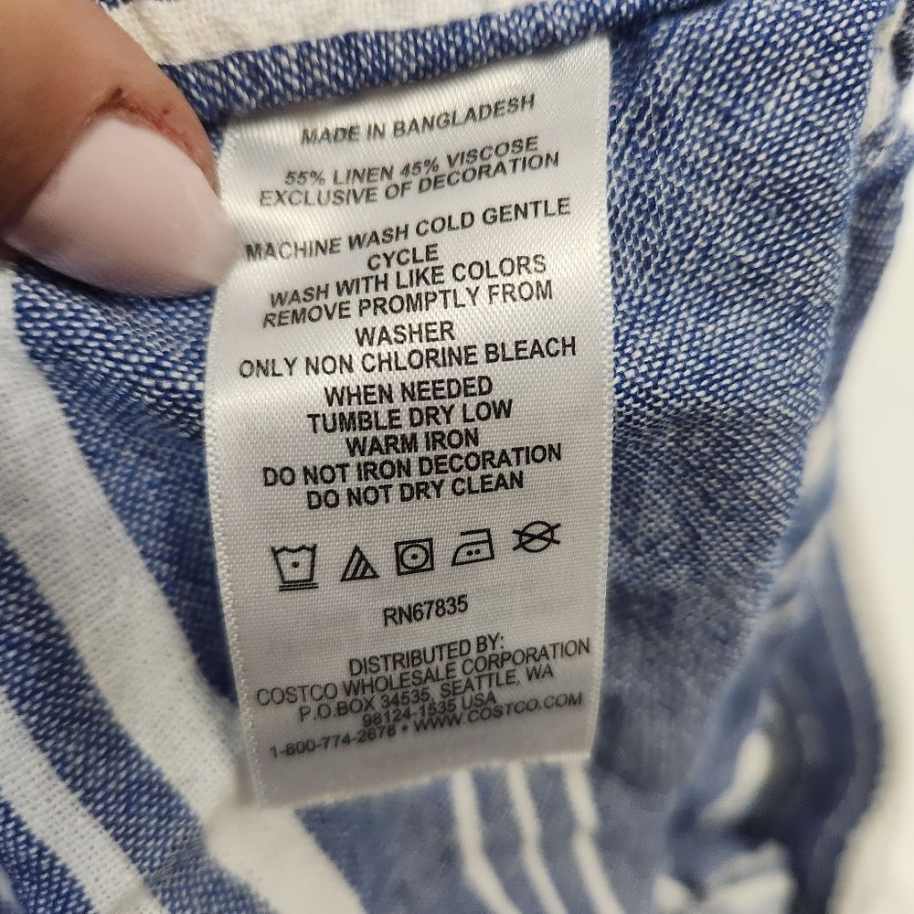 5x$25 Nautica linen blend stripe  5 " shorts size XL - Picture 6 of 11